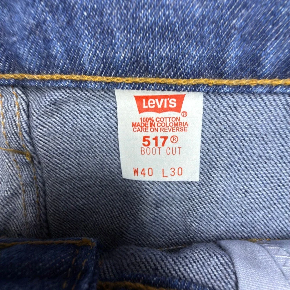 Levis 517 Boot Cut Denim Jeans‎ Mens 40x30 Blue NWT Y2K 90s